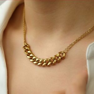 Double Link Chain Necklace | Gold Plated Stainless Steel Necklace